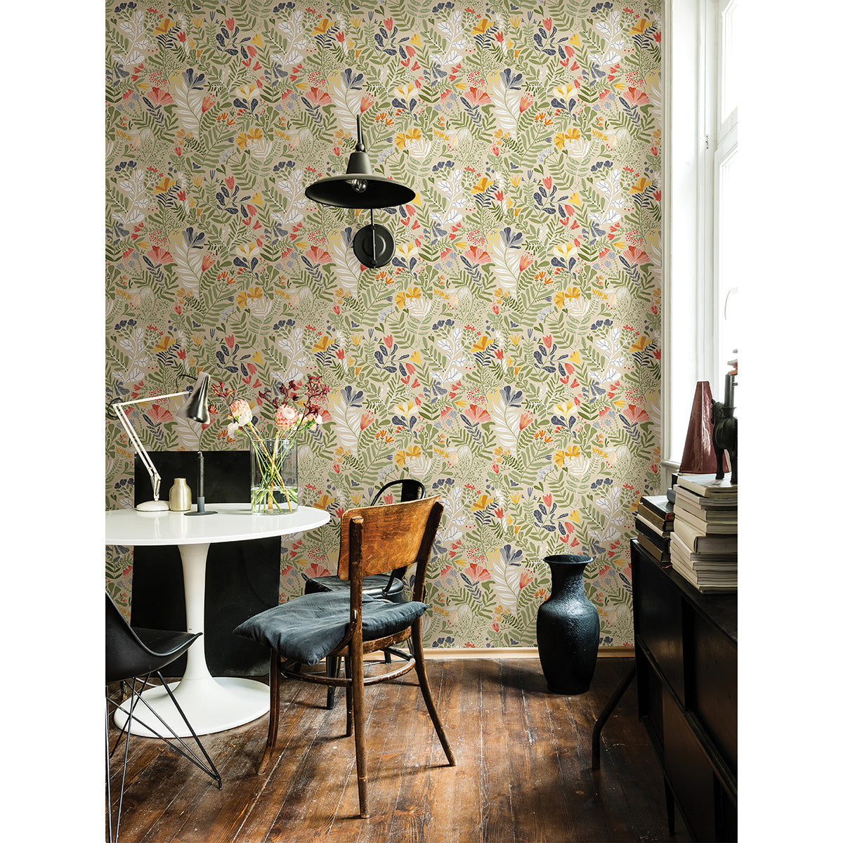 2999-55011 Brittsommar Green Woodland Floral Wallpaper