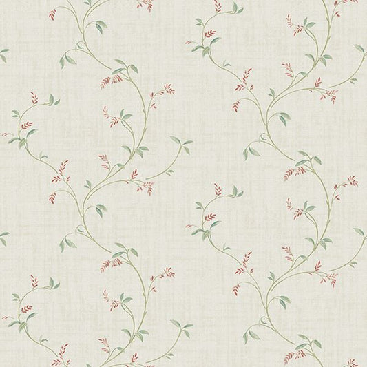 3112-002755 Madeley Coral Floral Trail Wallpaper
