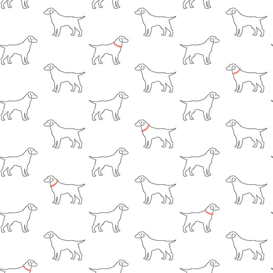 3122-10400 Yoop White Dog Wallpaper