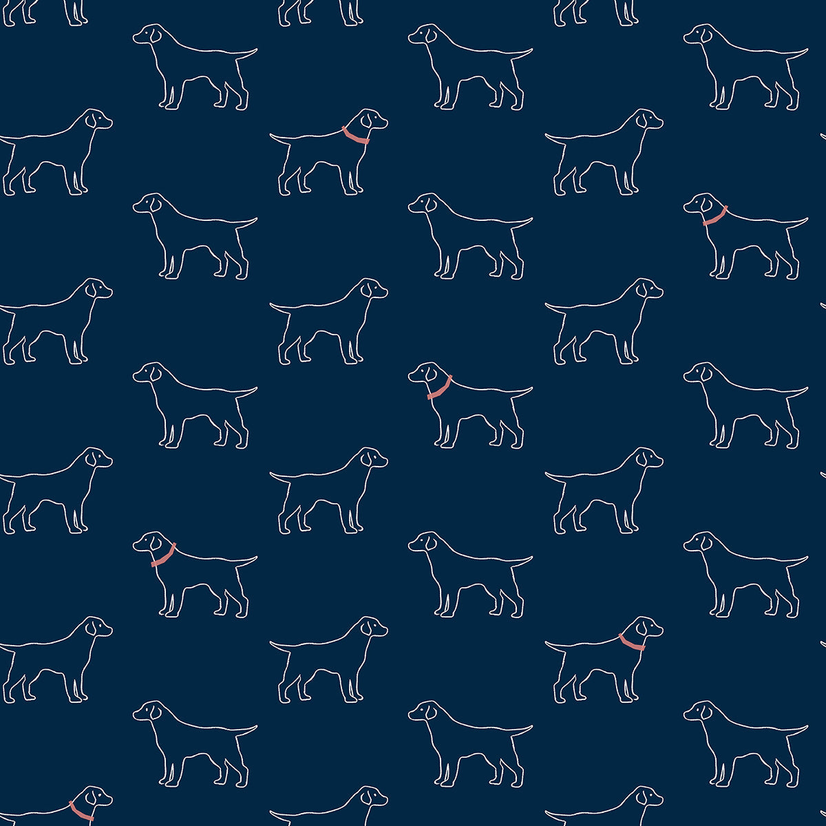 3122-10402 Yoop Dark Blue Dog Wallpaper