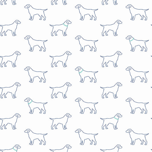 3122-10404 Yoop Off-White Dog Wallpaper