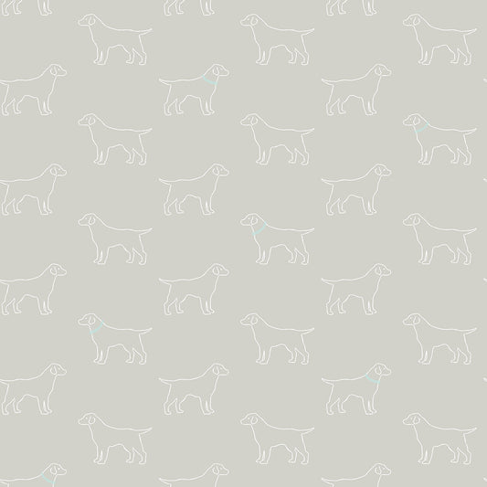 3122-10414 Yoop Grey Dog Wallpaper