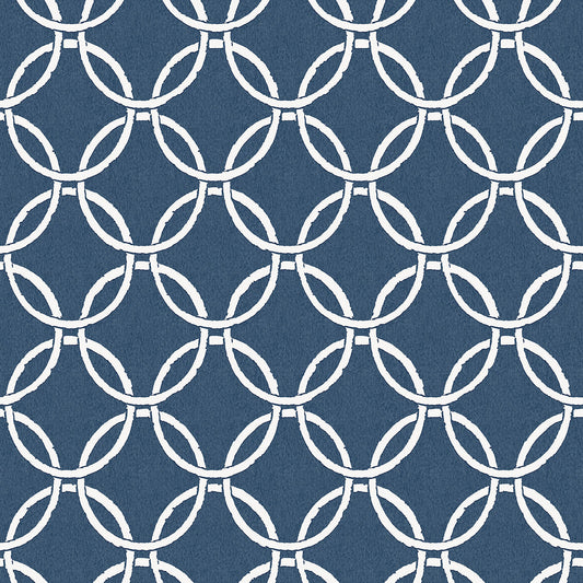 3122-11002 Quelala Navy Ring Ogee Wallpaper