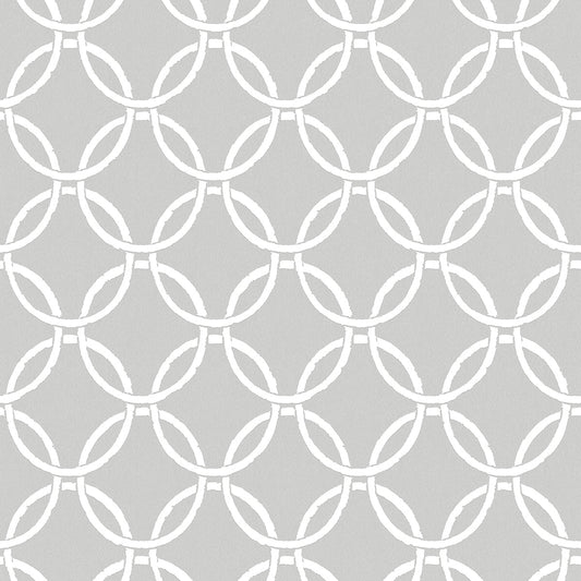 3122-11030 Quelala Grey Ring Ogee Wallpaper