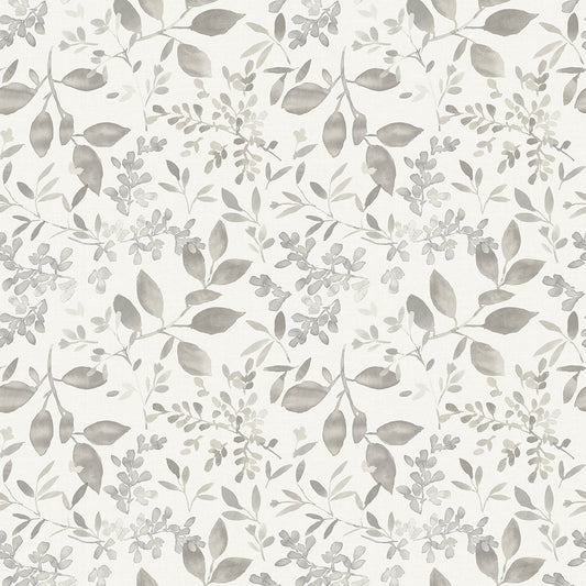 3122-11100 Tinker Grey Woodland Botanical Wallpaper
