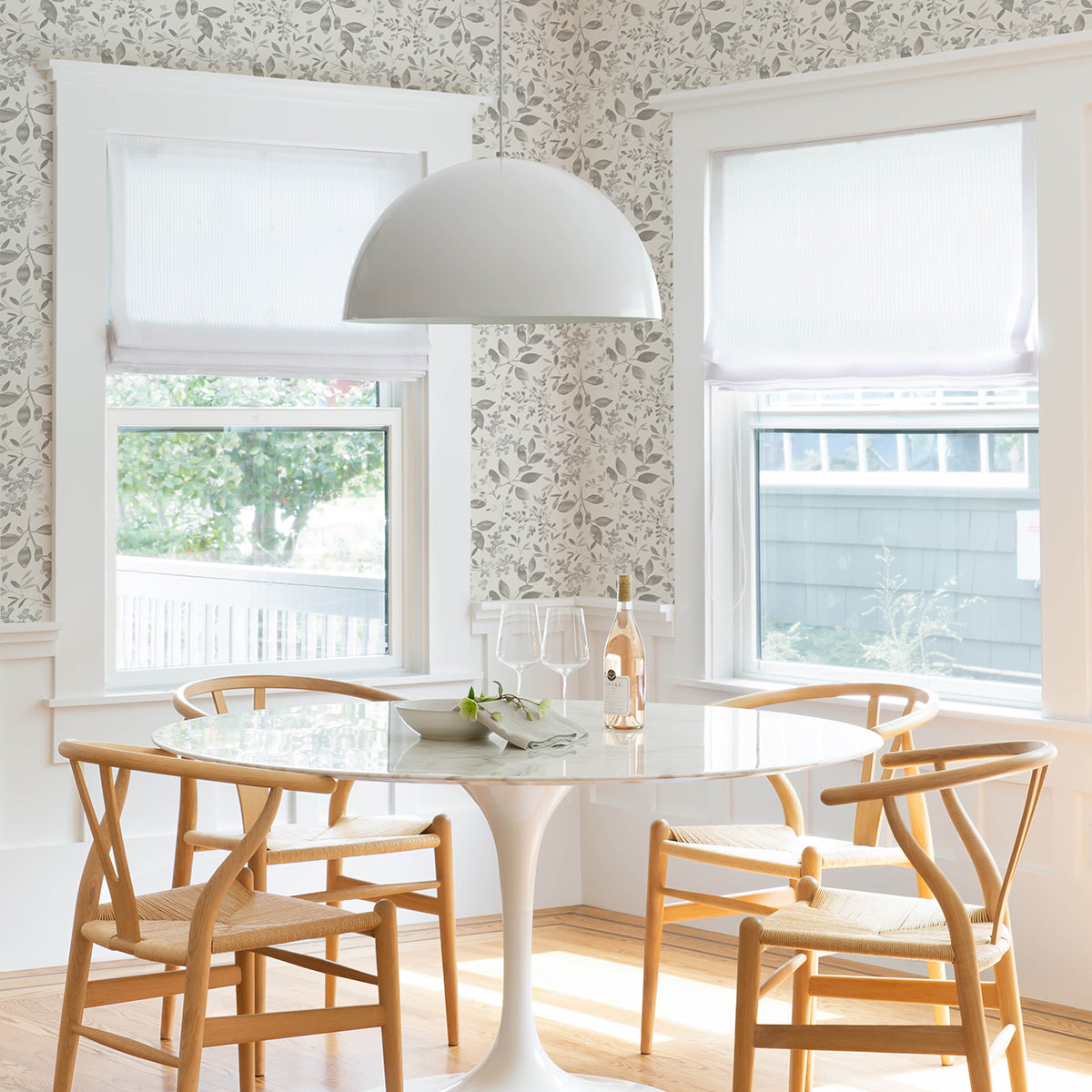 3122-11100 Tinker Grey Woodland Botanical Wallpaper