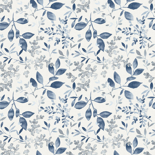 3122-11102 Tinker Navy Woodland Botanical Wallpaper