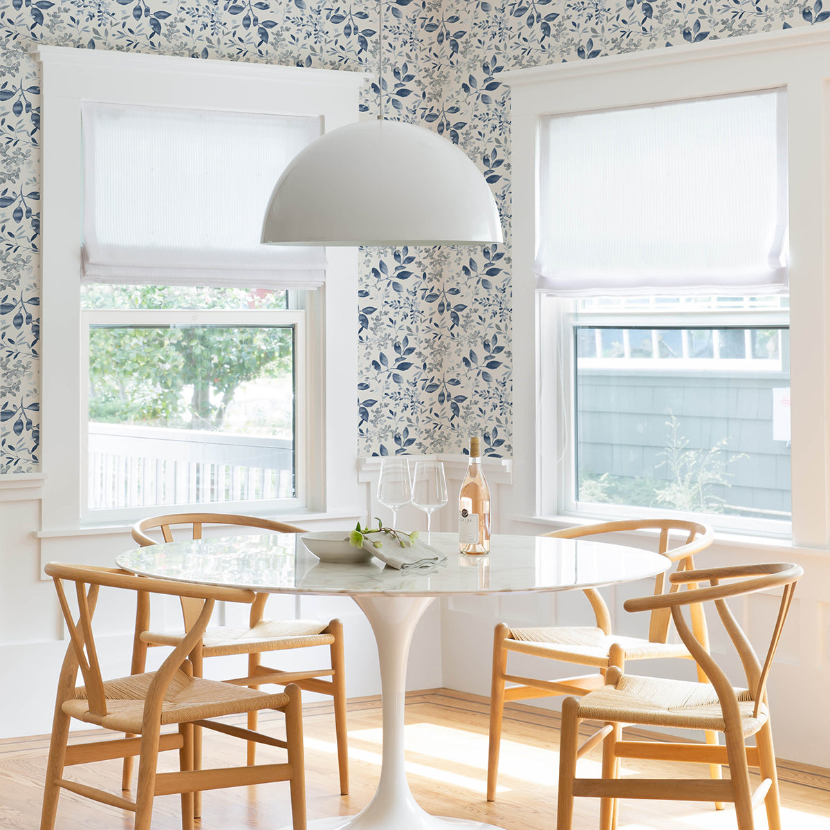 3122-11102 Tinker Navy Woodland Botanical Wallpaper