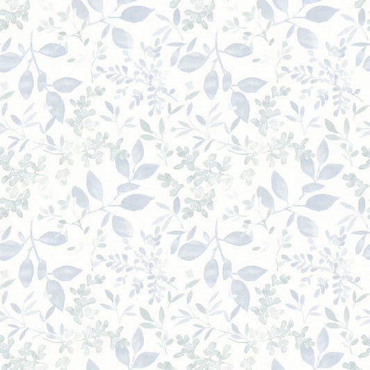 3122-11112 Tinker Light Blue Woodland Botanical Wallpaper