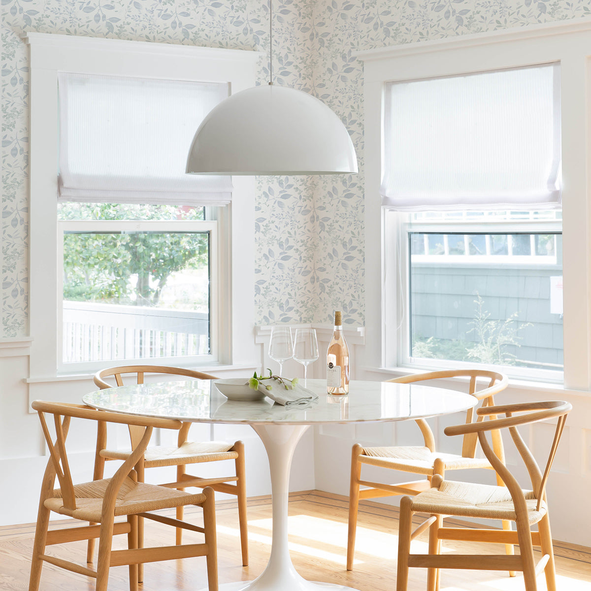 3122-11112 Tinker Light Blue Woodland Botanical Wallpaper