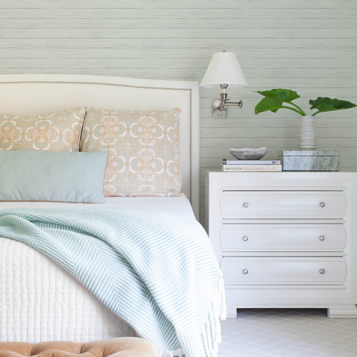 3122-11205 Ozma Light Blue Wood Plank Wallpaper