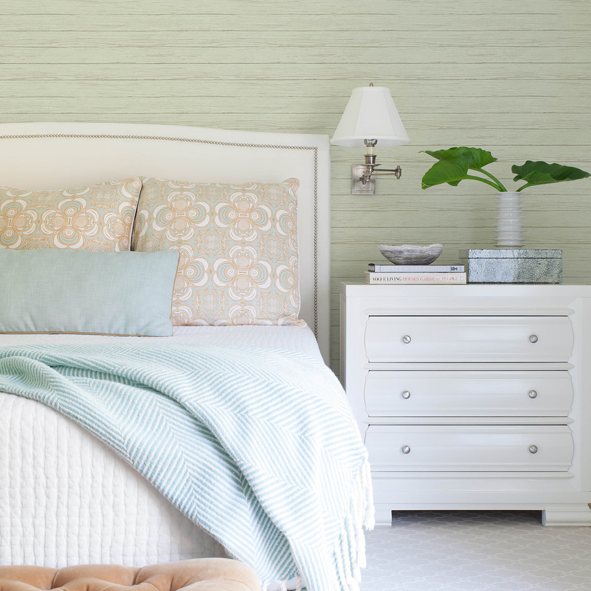 3122-11214 Ozma Sage Wood Plank Wallpaper