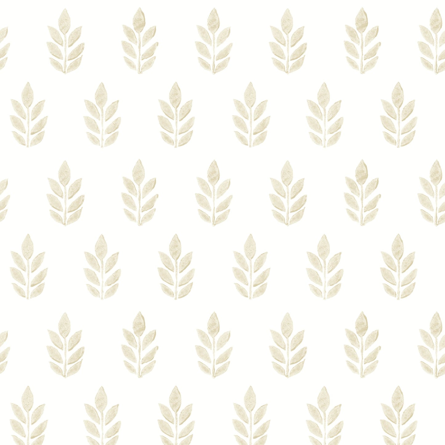 3122-11305 Ervic Neutral Leaf Block Print Wallpaper