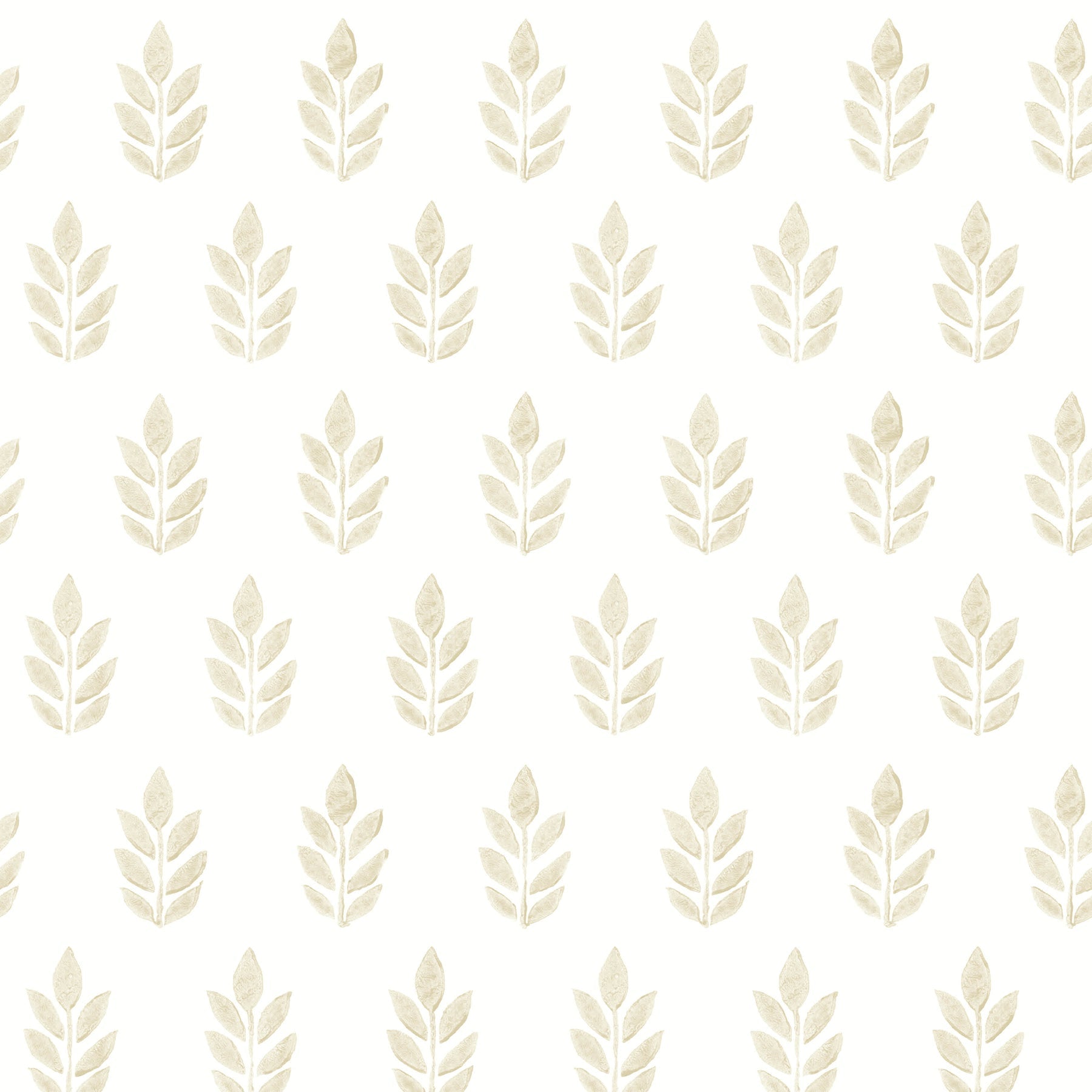 3122-11305 Ervic Neutral Leaf Block Print Wallpaper