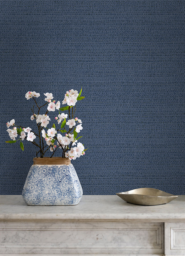 4071-70055 Balantine Navy Weave Wallpaper