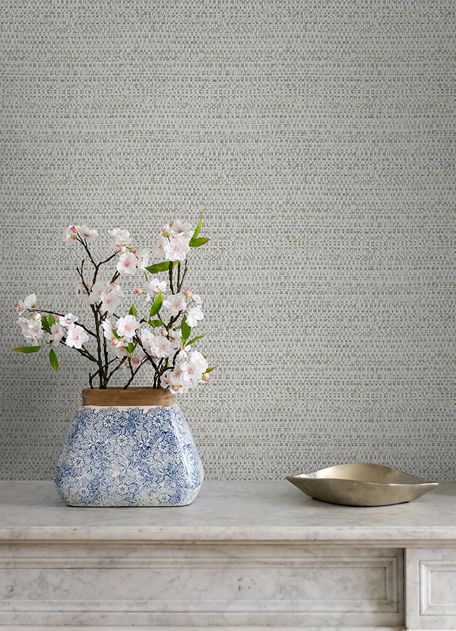 4071-70058 Balantine Grey Weave Wallpaper