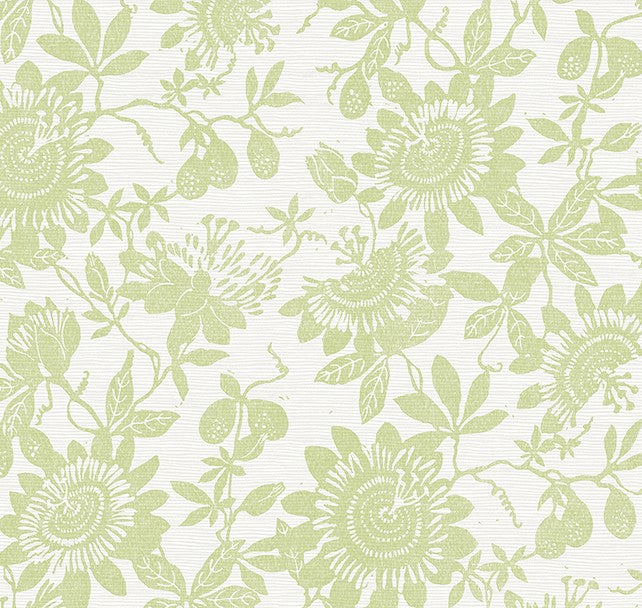 4074-26628 Helen Light Green Floral Trail Wallpaper