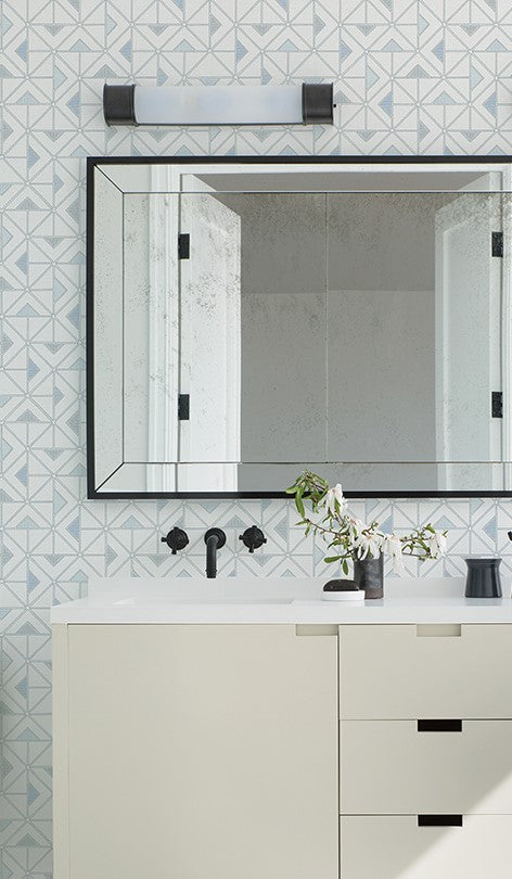 4074-26635 Jekyl Blue Triangles Wallpaper