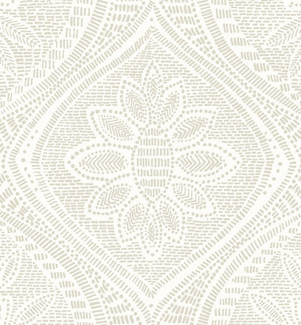 4074-26639 Scout Light Grey Floral Ogee Wallpaper