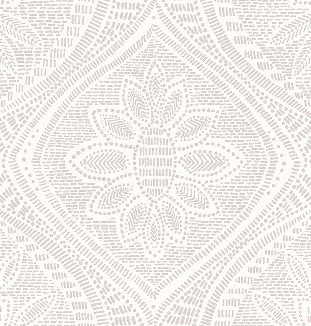4074-26641 Scout Lavender Floral Ogee Wallpaper