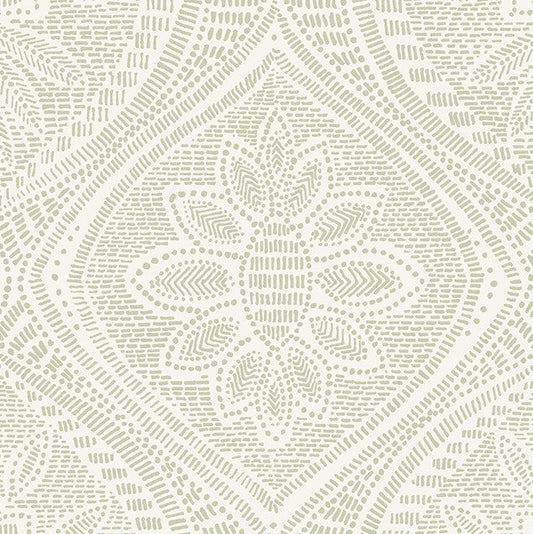 4074-26643 Scout Moss Floral Ogee Wallpaper