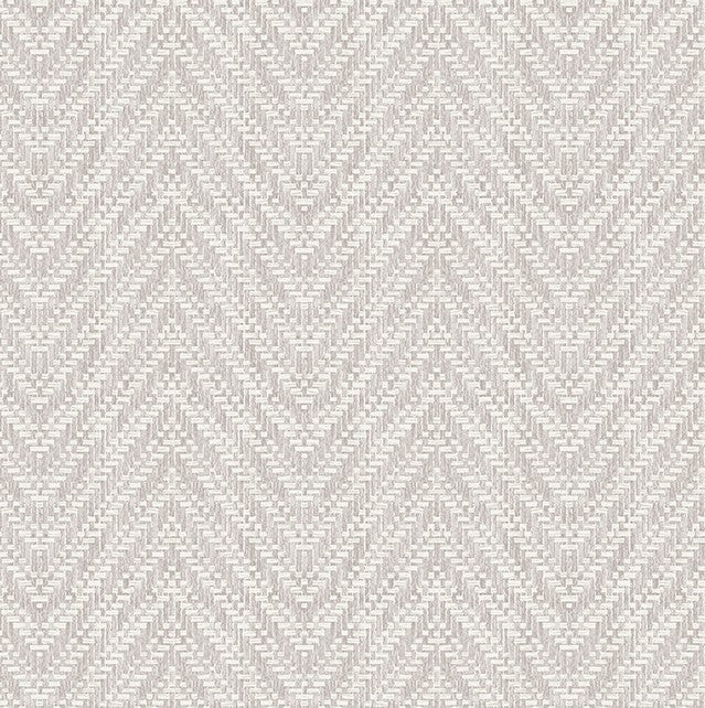 4074-26648 Glynn Lavender Chevron  faux grasscloth Wallpaper