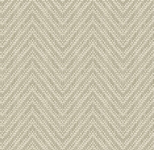 4074-26653 Glynn Neutral Chevron faux grasscloth Wallpaper