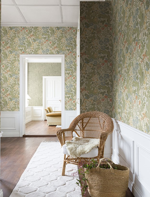 4080-83101 Elise Cream Nouveau Gardens Wallpaper