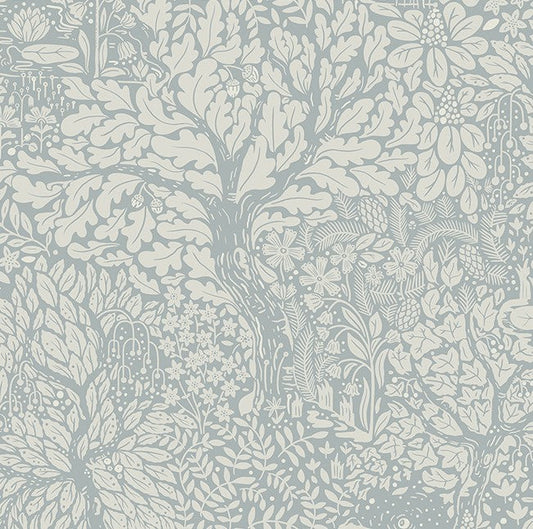 4080-83112 Olle Light Blue Forest Sanctuary Wallpaper