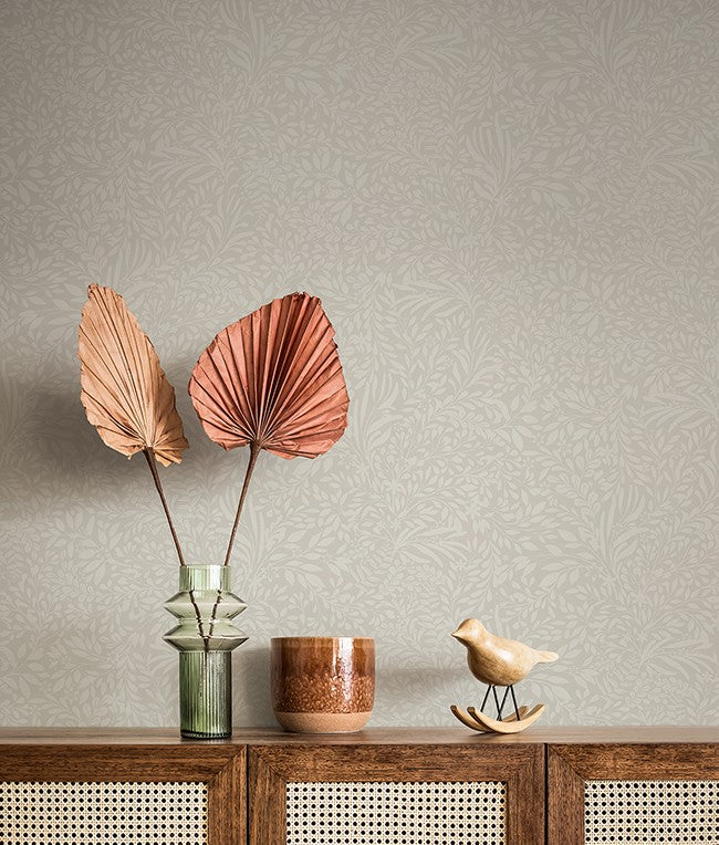 4080-92116 Kristina Light Grey Botanical Wallpaper