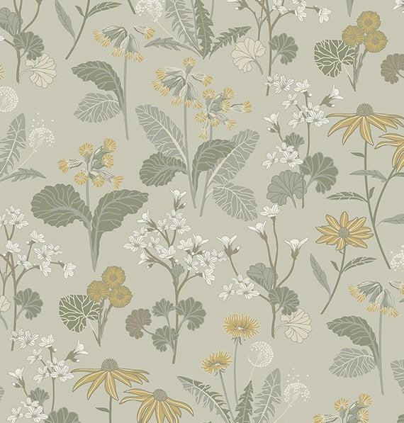 4080-92134 Magdalena Light Green Dandelion Wallpaper