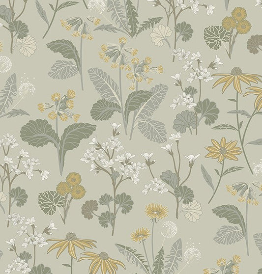 4080-92134 Magdalena Light Green Dandelion Wallpaper