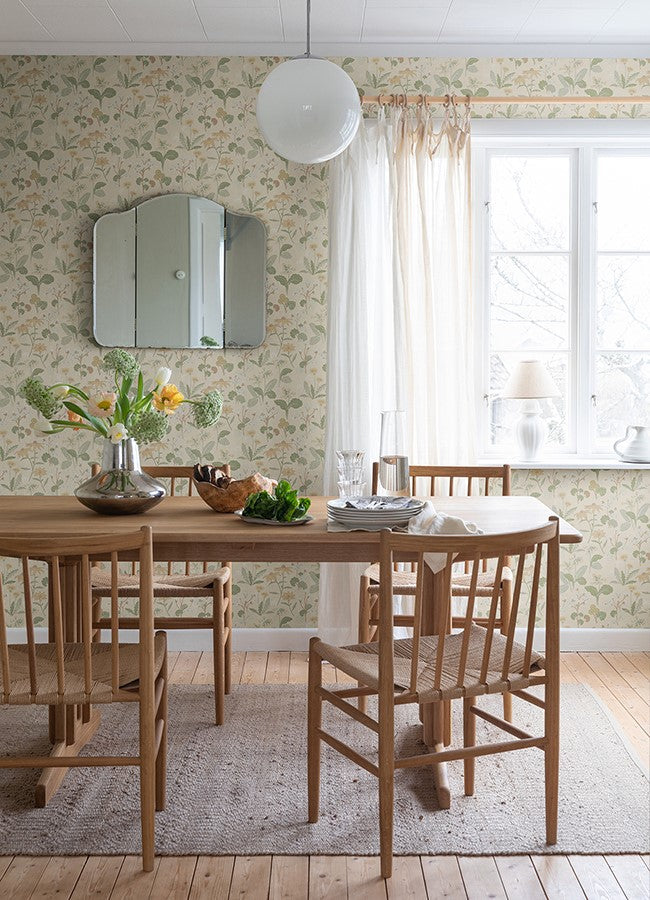 4080-92135 Magdalena Light Yellow Dandelion Wallpaper