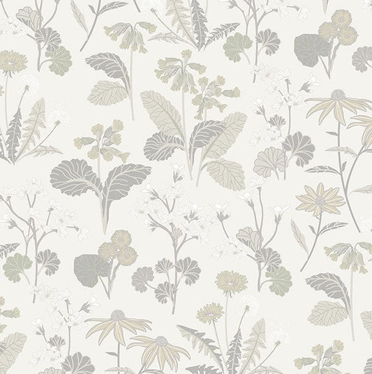 4080-92136 Magdalena Light Grey Dandelion Wallpaper
