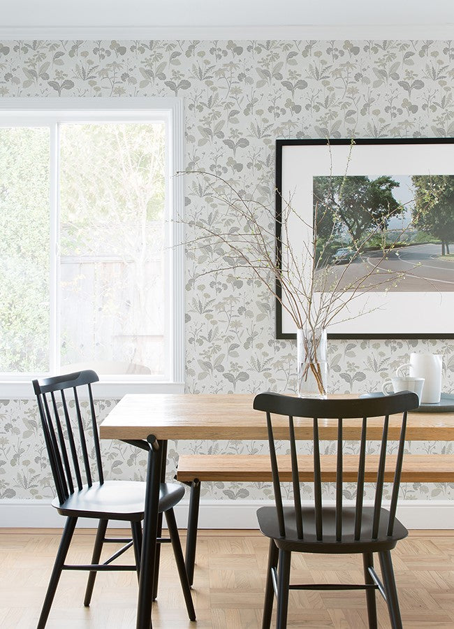 4080-92136 Magdalena Light Grey Dandelion Wallpaper