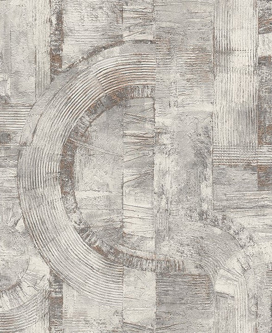 4096-554779 Steel Light Grey Concrete Swirl Wallpaper