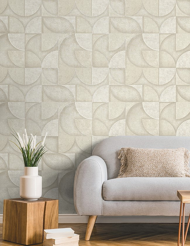 4125-26747 Addison Blush Retro Geo Wallpaper