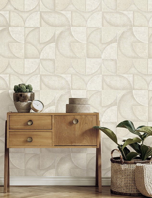 4125-26747 Addison Blush Retro Geo Wallpaper