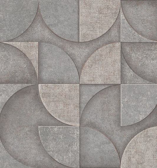 4125-26749 Addison Gray Blush Retro Geo Wallpaper