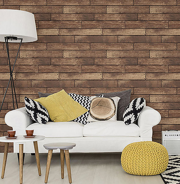 WEATHERED BROWN NAILHEAD PLANK FD23277 Wallpaper