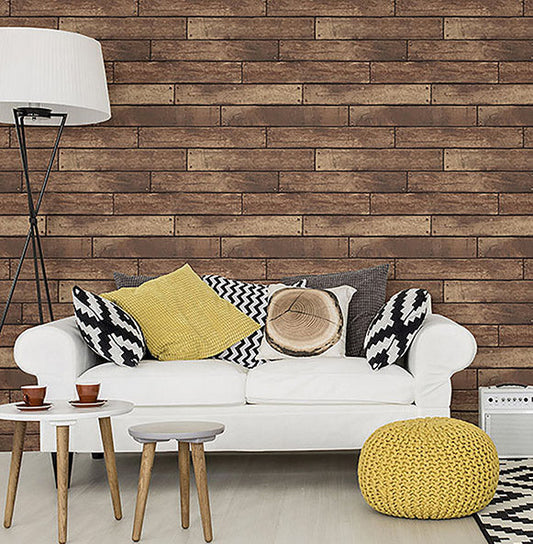 WEATHERED BROWN NAILHEAD PLANK FD23277 Wallpaper