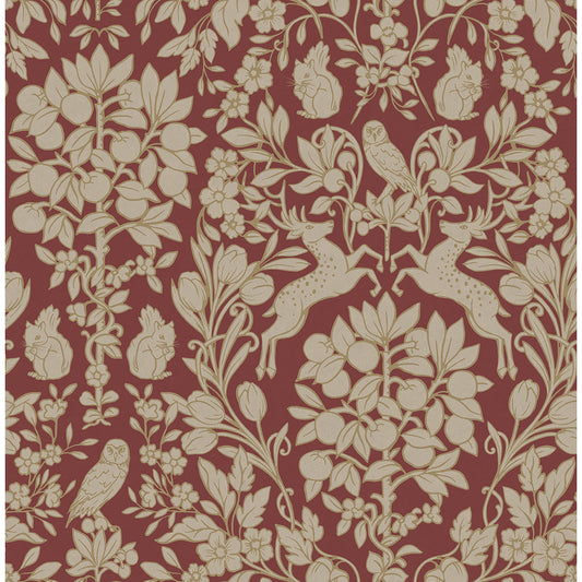 M1685 Richmond Maroon Floral Wallpaper
