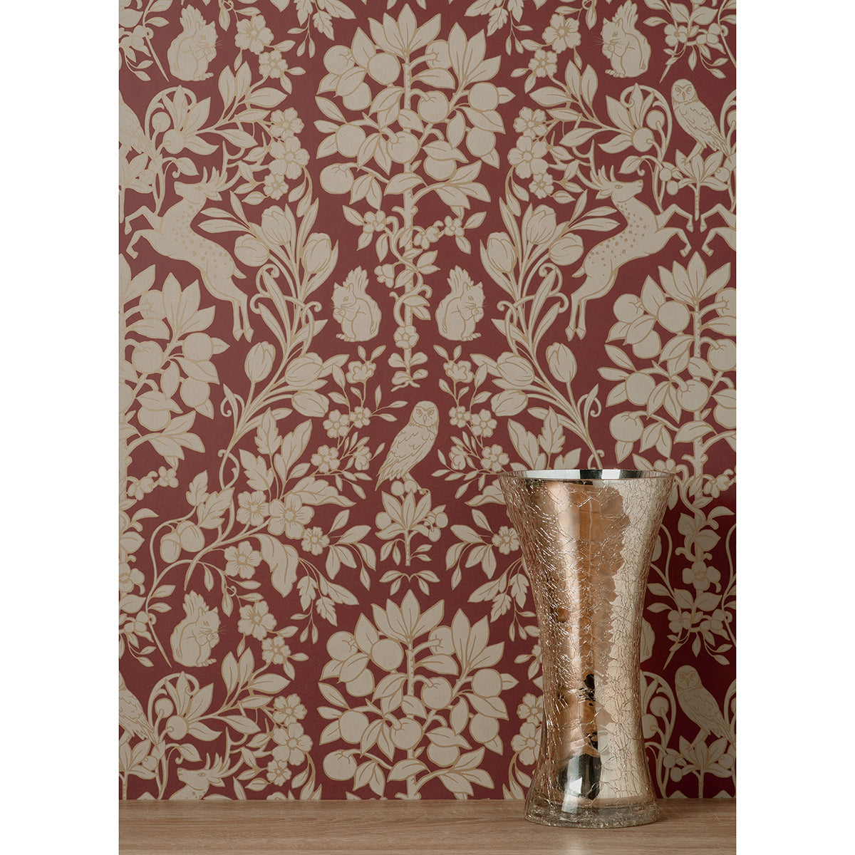 M1685 Richmond Maroon Floral Wallpaper