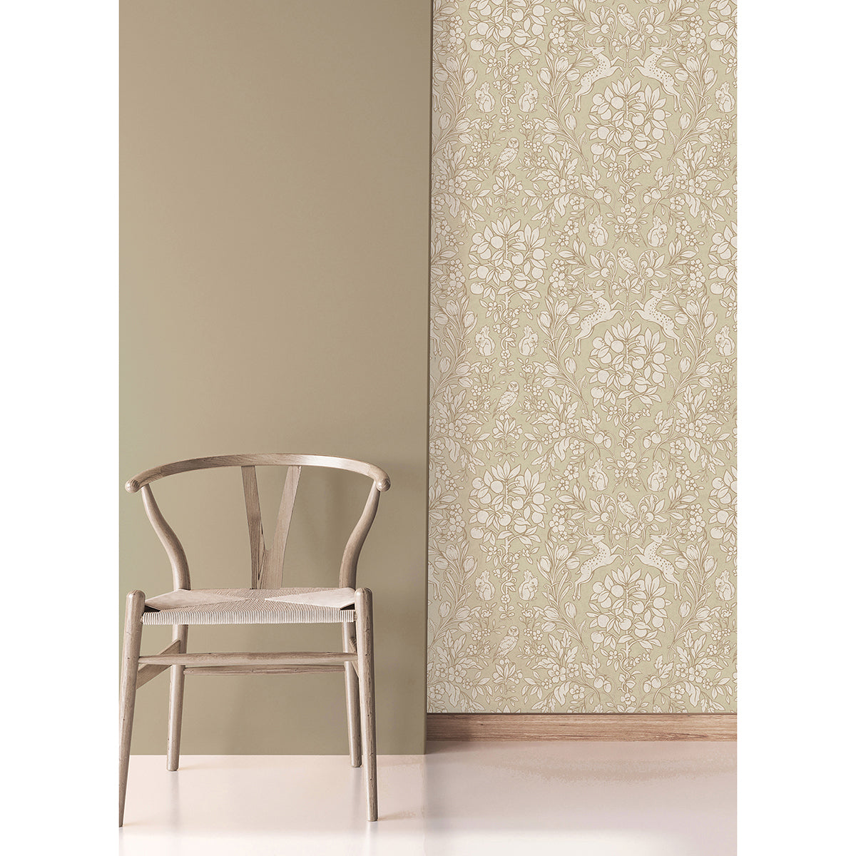  M1686 Richmond Taupe Floral Wallpaper