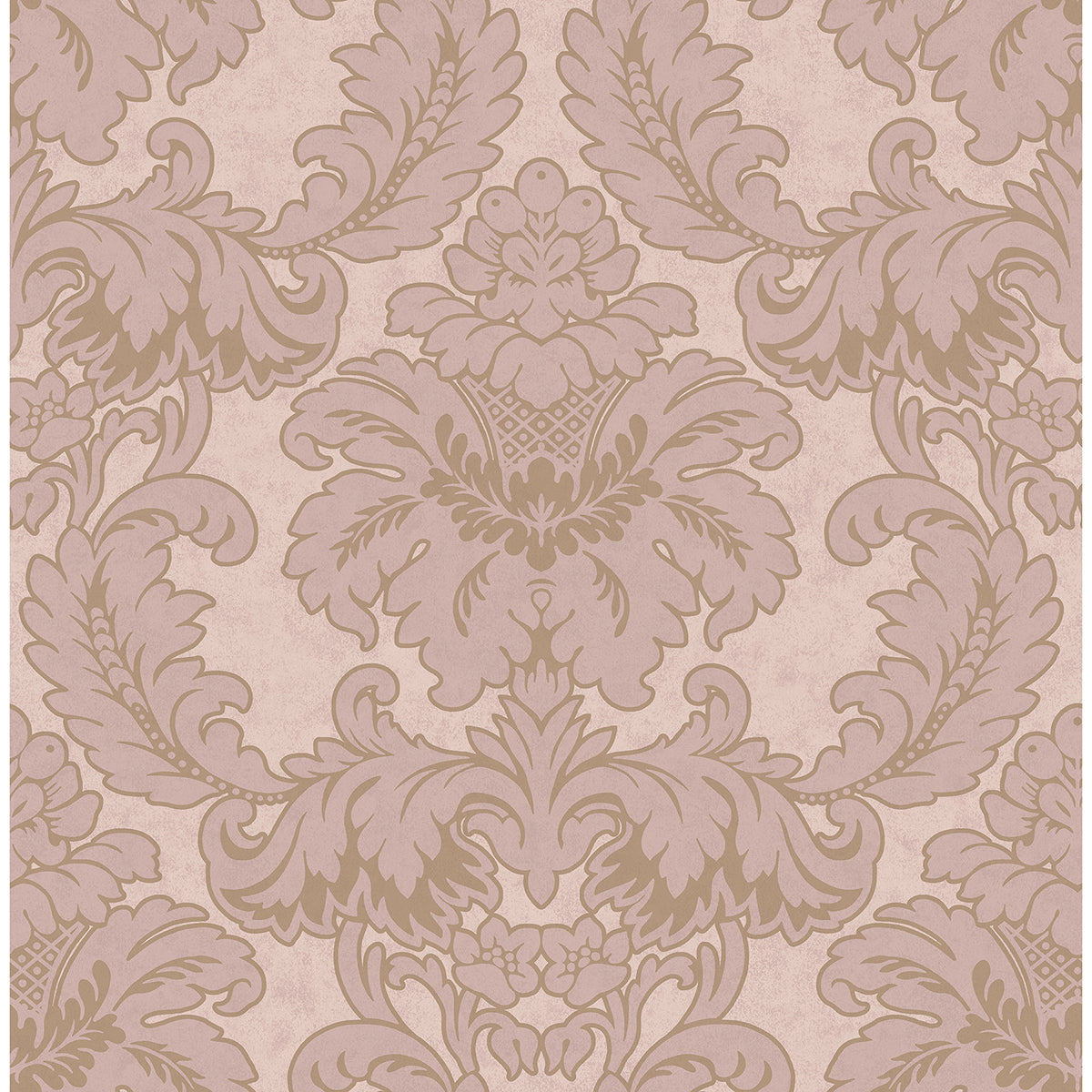 M1706 Windsor Pink Damask Wallpaper