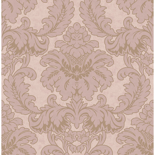 M1706 Windsor Pink Damask Wallpaper