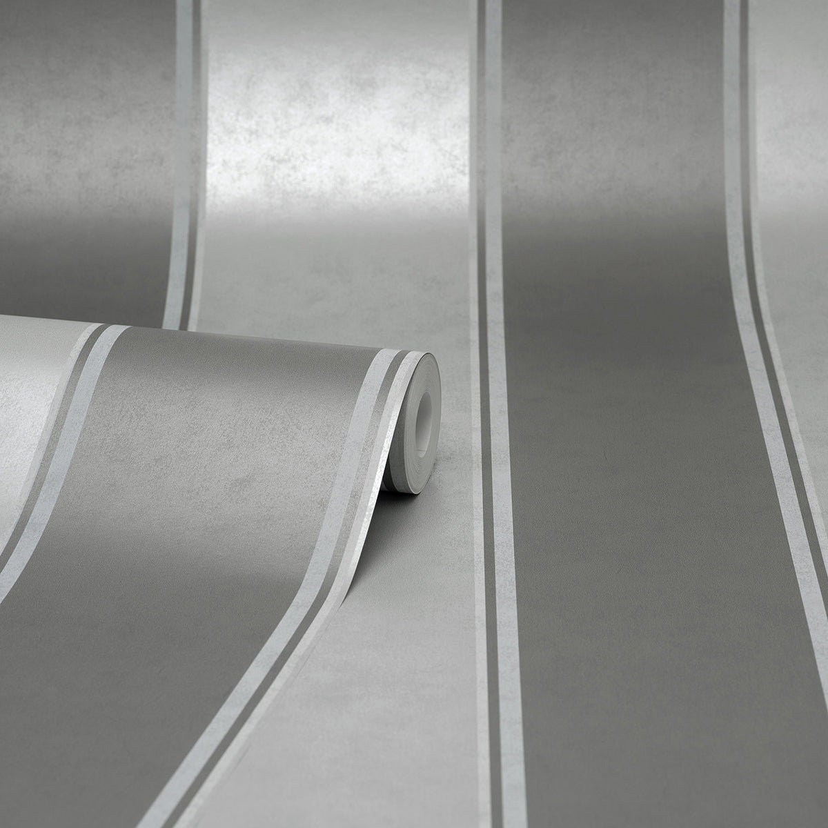 M1709 Rydia Grey Stripe Wallpaper