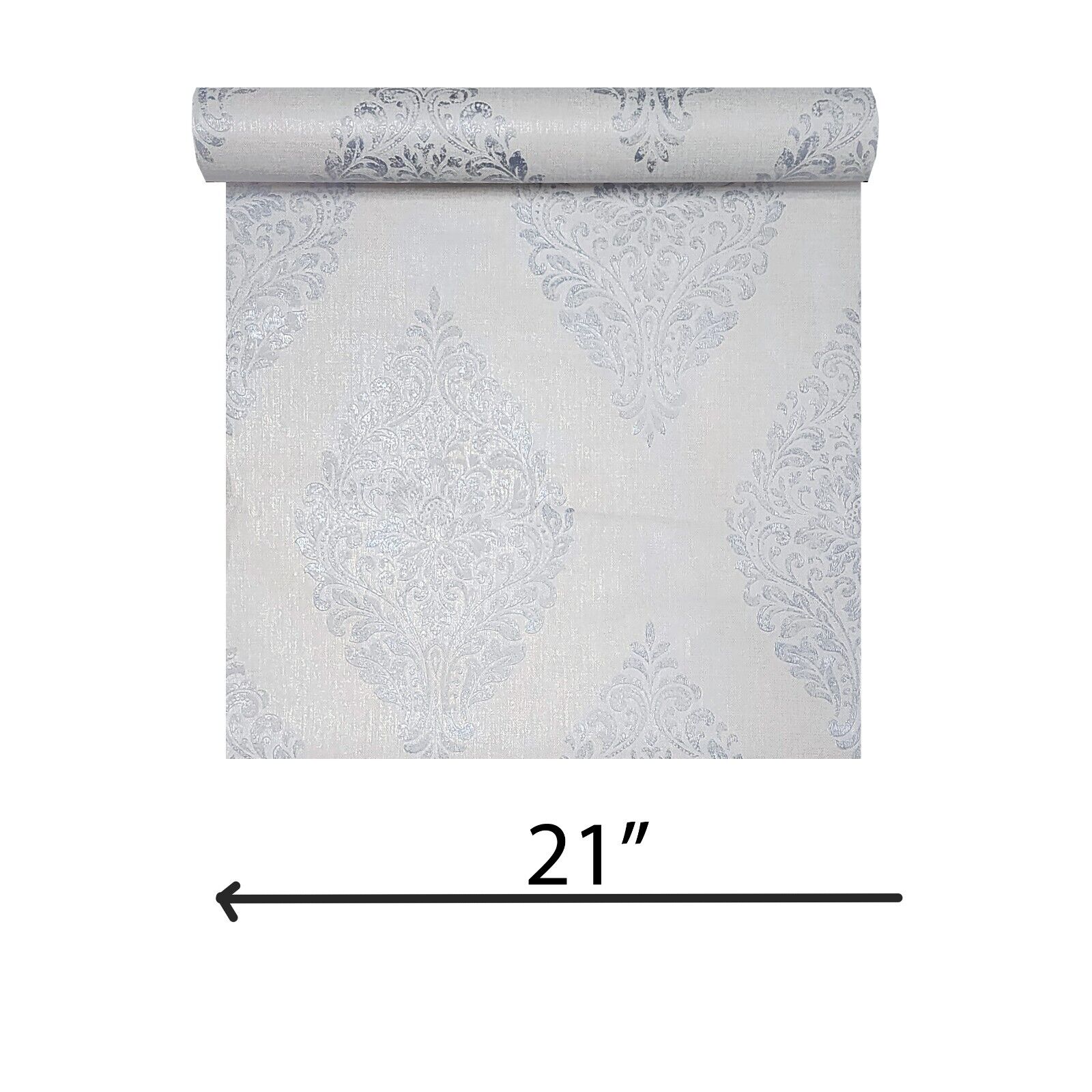 2834-25044 PASCALE LIGHT GREY MEDALLION WALLPAPER rolls Victorian wallcoverings