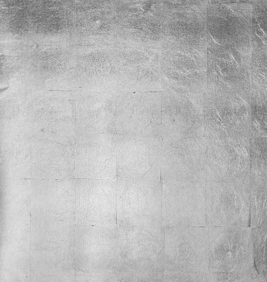 WM006MLS Square leaf tile foil silver metallic Shiny Modern contemporary luxury Wallpaper