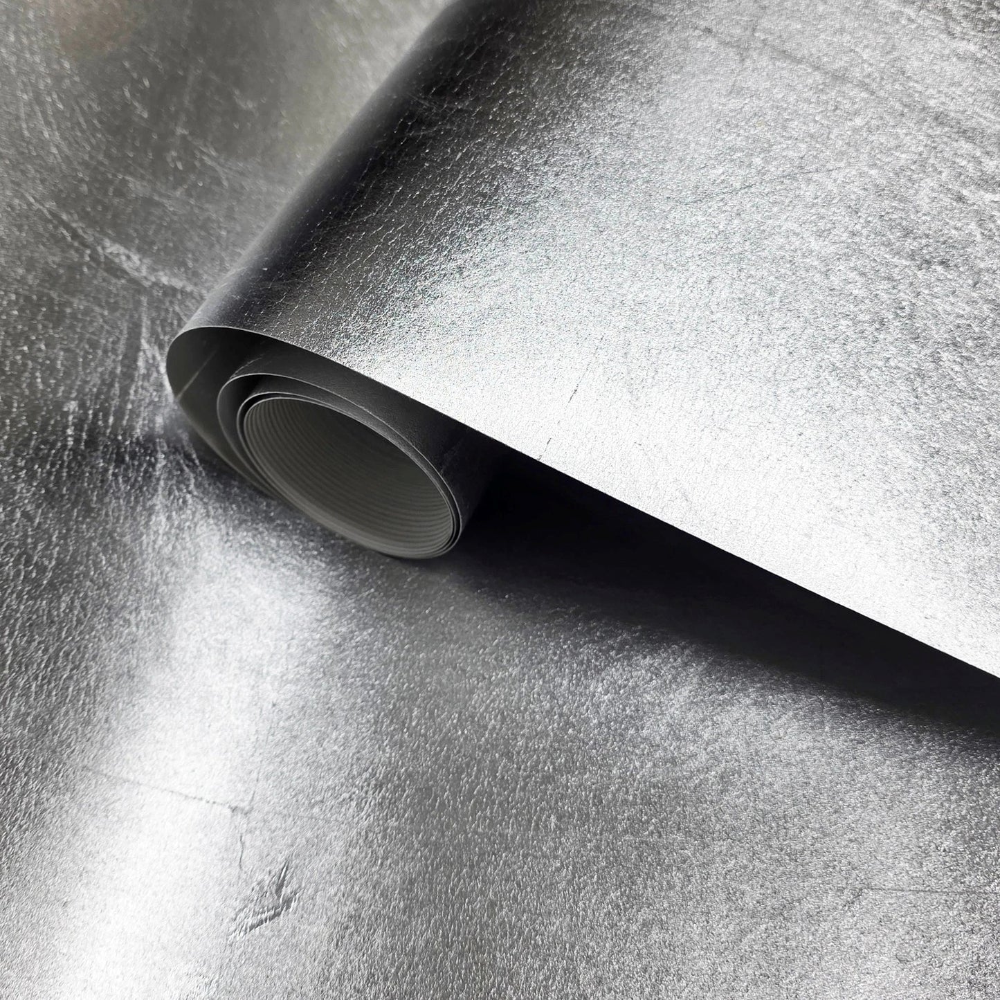 WM006MLS Square leaf tile foil silver metallic Shiny Modern contemporary luxury Wallpaper